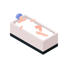 Sticker - Woman Taking Bath