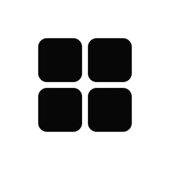 Sticker - Squares icon vector. Squares button sign