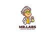 © MightyFire - Cool Scientist Laboratory Cartoon Mascot Logo