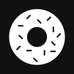 Sticker - donut icon on grey background