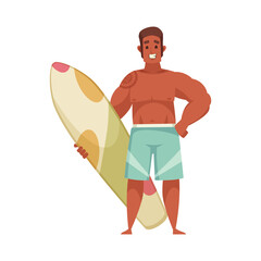 Sticker - Surfboard Cartoon Icon