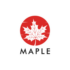maple leaf logo design template