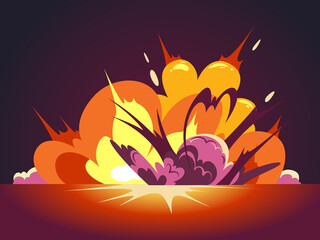 Poster - Cartoon Explosion Illustration