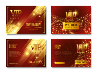 Wall Mural - Vip Party Invitation Set