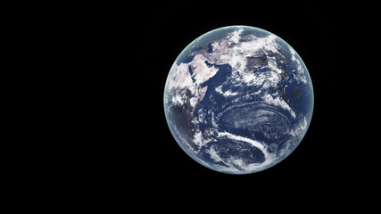 concept 18-p1 beautiful scenery of realistic planet earth from space with atmospheric clouds. high d