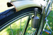 Closeup shot of a bicycle dynamo