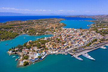 Wall Mural - View of the picturesque coastal town of Porto Heli, Peloponnese, Greece.