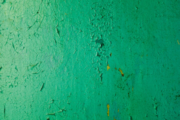 Wall Mural - stone wall with old green paint. background for design