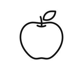 Wall Mural - apple outline icon.