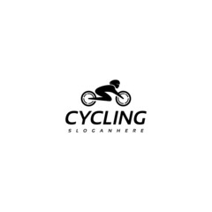 Wall Mural - simple bike, bicycle, cycling logo design