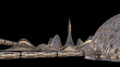 © 3000ad - Futuristic city skyline with metallic architecture