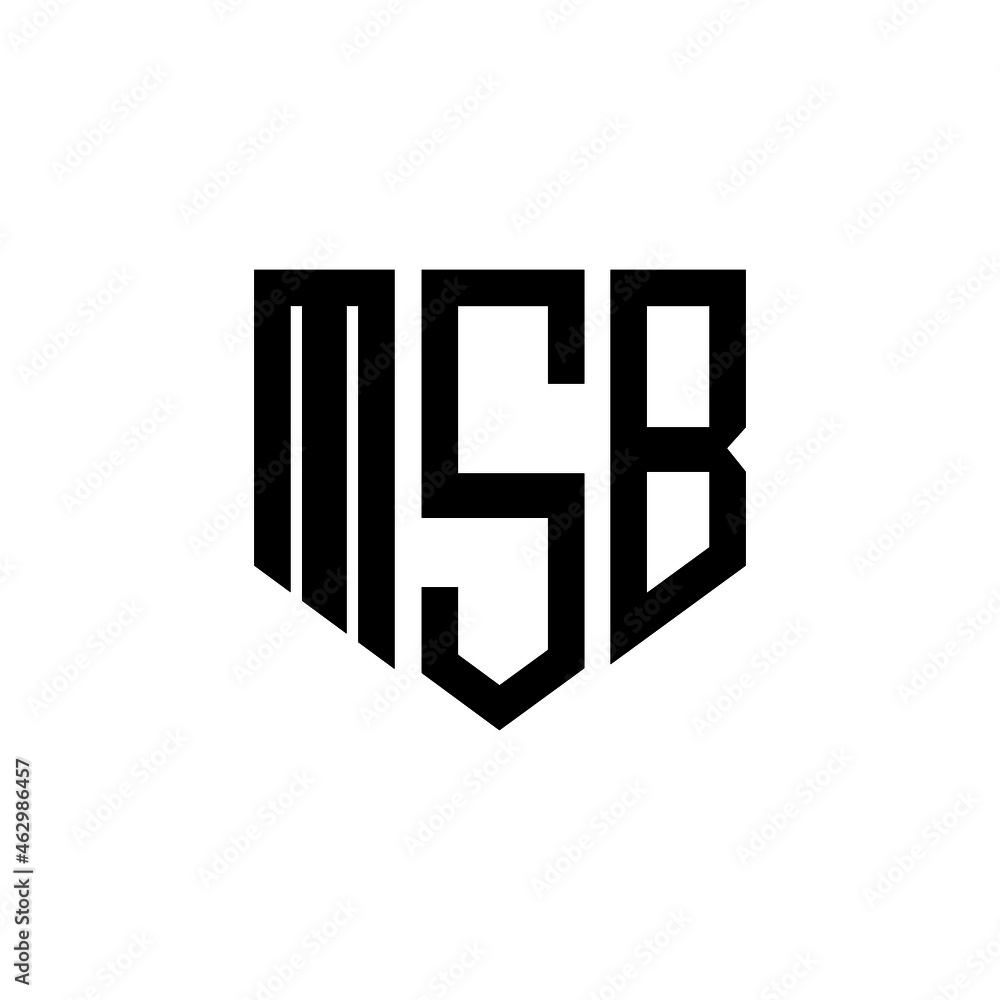 MSB letter logo design with white background in illustrator, vector ...