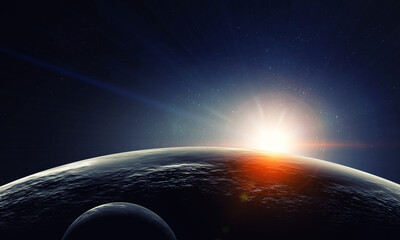 Poster - Image of outer space. . Mixed media