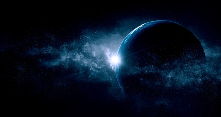 Poster - Image of planet in outer space.