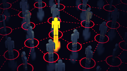 Aufkleber - Social Web Network Background Image