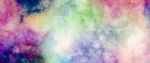 Abstract Galaxy Background With Twist Elements, Universe Galaxy Design Concept With Space Colours, Planet And Stars, Psychedelic Art, Colorful Wallpaper For Print, Pattern Graphics