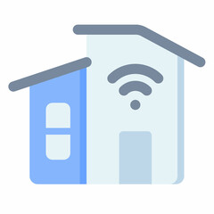 Wall Mural - smart home wifi iot single isolated icon with flat style