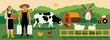 Farm Background Illustration