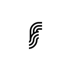 FS logo monogram geometric for company and personal use