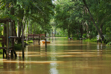 Channel, Parana delta, Tigre, Buenos Aires, Argentina, South America