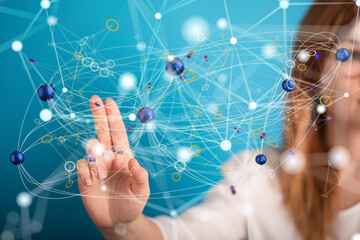 global digital connections with technology