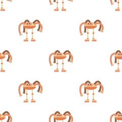 Sticker - Robot octopus pattern seamless background texture repeat wallpaper geometric vector