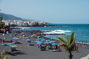 Wall Mural - People at beach (Playa Jardin) in Puerto de la Cruz, Tenerife,