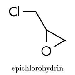 Wall Mural - epichlorohydrin (ECH) epoxy resin building block. Skeletal formula.