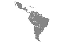 South America On White Background Vector EPS10