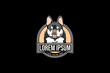 Bulldog anima cartoon character vector logo template