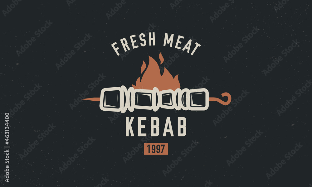 Kebab, Shawarma logo design template. Shawarma poster for restaurant ...