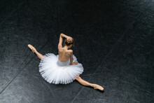 Female Ballet Dancer Posing Inside Dance Hall