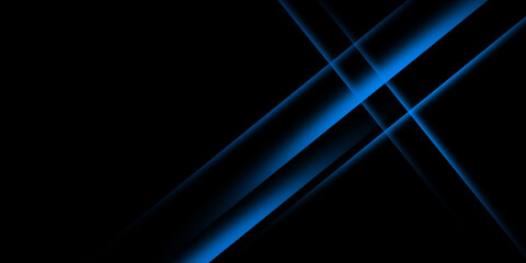 Wall Mural - modern blue abstract background, the look of blue gradient vibrant color, light lines on a black bac