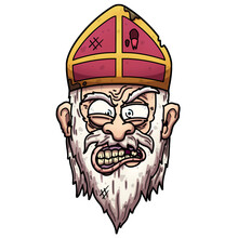 Creepy Cartoon Saint Nicholas Face