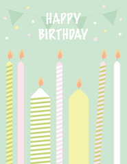 Sticker - Beautiful illustration of a happy birthday card