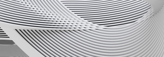 3d rendering White abstract background.