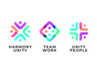 unity people team work logo design concept