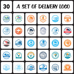 Wall Mural - a set of delivery logo , a set of logistic logo