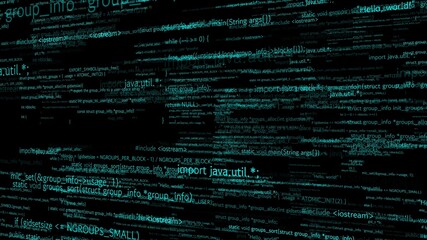Visionary programming and coding of future software . 3D rendering computer graphic .