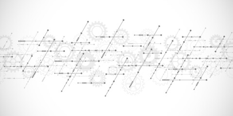 Abstract technology background with arrows and lines. Concepts and ideas for hi-tech digital technology and engineering design