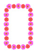 © Наталия Пономарева - Summer bright frames of floral motifs - gerbera flowers. Cover for a book or notepad, postcard. The A4 format is vertical. Illustration on a white background