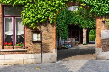 Wall Mural - Streets of the medieval city of Bruges, Belgium