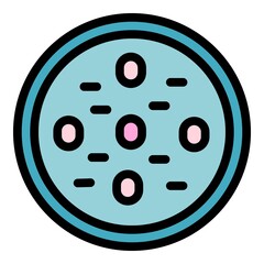 Wall Mural - scientist biology test icon. outline scientist biology test vector icon color flat isolated