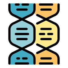 Wall Mural - scientist dna icon. outline scientist dna vector icon color flat isolated