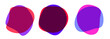 Vector purple blob shape set for background, fluid spot template for graphic, simple banner