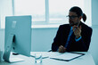 © SHOTPRIME STUDIO - male manager in the office gestures with his hands executive
