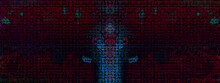 Abstract Grunge Kaleidoscope Pattern Background Image.
