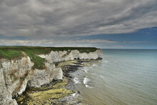 Landscape Of Flamborough Headland Heritage Coast Surrounded By The Sea In England