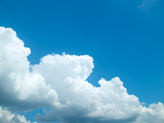 Canvas Print - Sunny day with white clouds