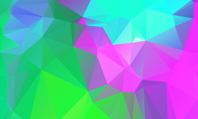 Poster - low poly geometric Background with abstract pattern made of purple geometric shapes